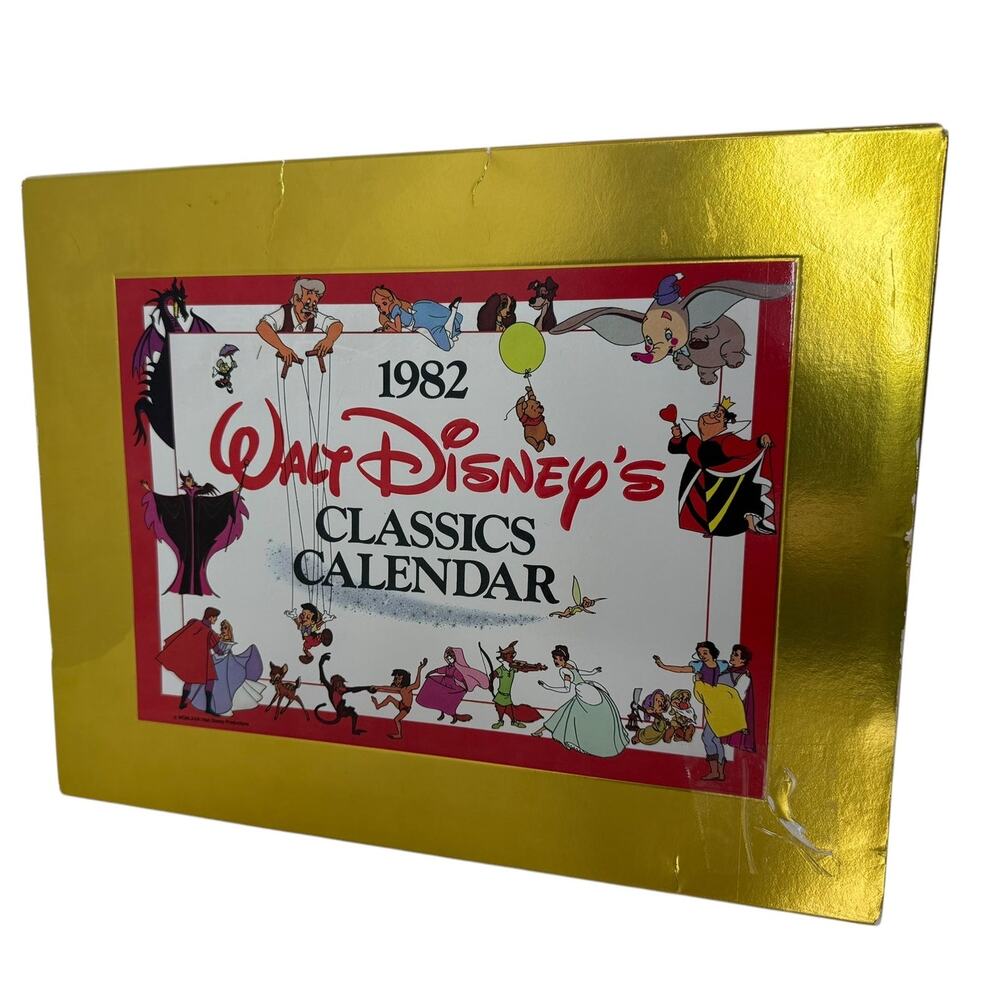Walt Disney Classics 1982 Calendar Peter Pan Cinderella Jungle Book Winnie Pooh